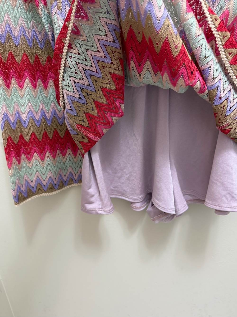 Show Me Your MuMu Monte Carlo Crochet Knit Romper Mini Dress in Riviera Zigzag M - Picture 8 of 10